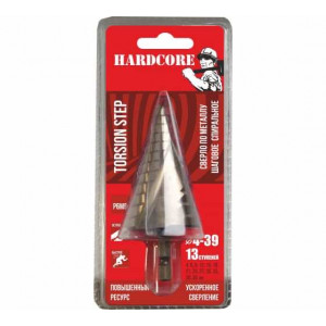 Сверло по металлу ступенчатое Hardcore Torsion step,4-39 ст.13 (Р6М5) купить во Владимире