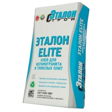 Клей плиточный для керамогранита Elite 25кг Эталон Клей плиточный для керамогранита Elite 25кг Эталон